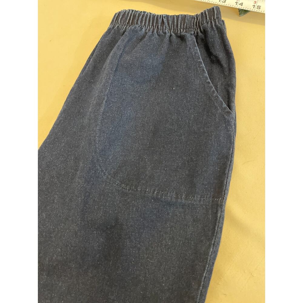D&Co. Pants Women's Medium Blue Denim Coastal Grandmother Normcore Minimalist - Picture 7 of 7